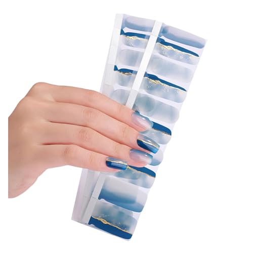 1 Blatt Full Wrap Aufkleber Nägel Streifen Selbstklebende Abziehbilder Für Frauen Mädchen DIY Nail Art Dekoration Auffälliges Nagelzubehör von Rebellious