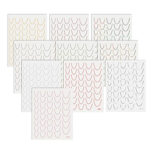 12 Blatt French Line Nails Art Aufkleber French Tip Line Nails Abziehbilder Selbstklebende French Tip Nails Aufkleber von Rebellious