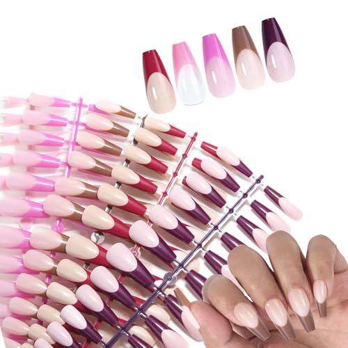 120 PCs Mandelform Falsche Nägel Französische Spitze Vollbezüge Kleben Auf Nägeln Tragbare Presse Auf Nägeln Für Frauen Mädchen von Rebellious