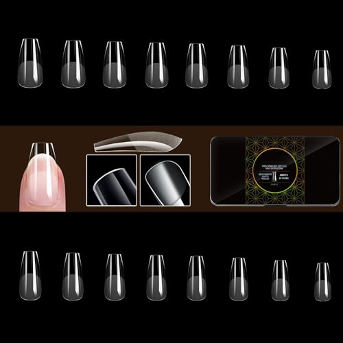 480 Stück Künstliche Nagelspitzen Weiche Gel Spitzen Halbmattierte Nagelspitzen Vollständige Abdeckung Zum Aufkleben Der Nägel Zum Aufdrücken Der Nägel Für Frauen Und Mädchen von Rebellious