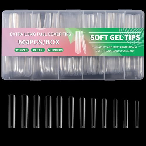 504x Extra Vollständig Abdeckende Spitzen Acryl Nagelspitzen Künstliche Nägel Weiche Gel Spitzen Klare Nagelspitzen Zum Aufdrücken Von Nägeln Für Frauen 504x Extra Vollständig Abdeckende Spitzen Acryl Nagelspitzen Künstliche Nägel Weiche Gel Spitzen Klare Nagelspitzen Zum Aufdrücken Von Nägeln Für Frauen von Rebellious