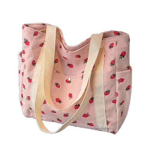 Damen Große Kapazität Umhängetasche Pendeln Lässige Unterarm Erdbeer Achsel Mehrstöckige Multi Pockets Handtaschen Geldbeutel Frauen Achselhändler Erdbeer Handtasche All Matching Schulterbetrieb von Rebellious