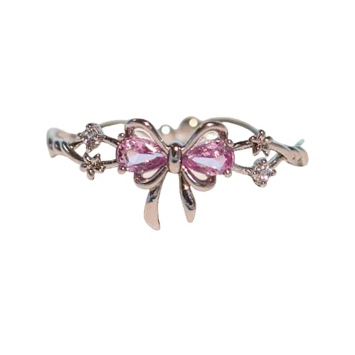Delicate Bowknotringe Verstellbare Moderinge Legierungstextur Geeignet Für Freizeitkleidung Dating Und Besondere Anlässe Freundschafts Bowknotschmuck von Rebellious