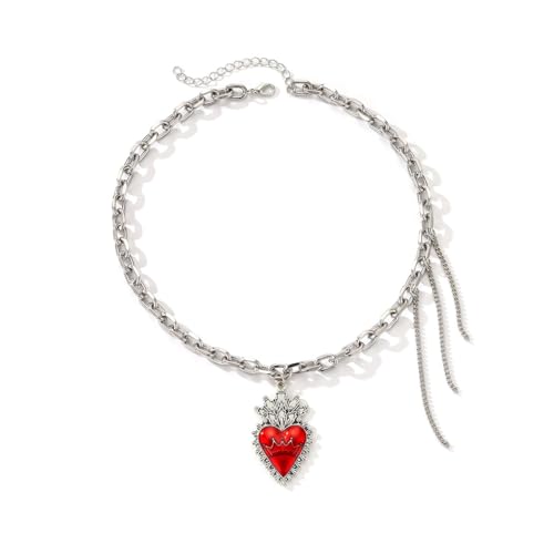 Einzigartige Personalisierungstile Herz Gothic Anhänger Stabil Legiermaterialien Halskette Für Partys Und Tägliche Freizeitkleidung Einzigartiger Persönlichkeit Schmuck von Rebellious