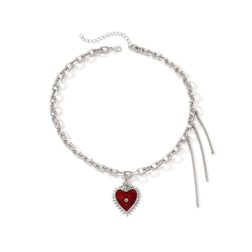 Einzigartige Personalisierungstile Herz Gothic Anhänger Stabil Legiermaterialien Halskette Für Partys Und Tägliche Freizeitkleidung Einzigartiger Persönlichkeit Schmuck von Rebellious