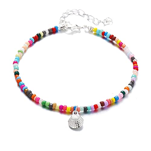 Elastische Farbenfrohe Perlenstrecke Fußkettchen Handgefertigtes Strand Perlen Knöchel Verstellbare Armbänder Modschmuck Perlen Spaden Fußkettchen Für Frauen Verstellbare Mädchen Afrikaner von Rebellious