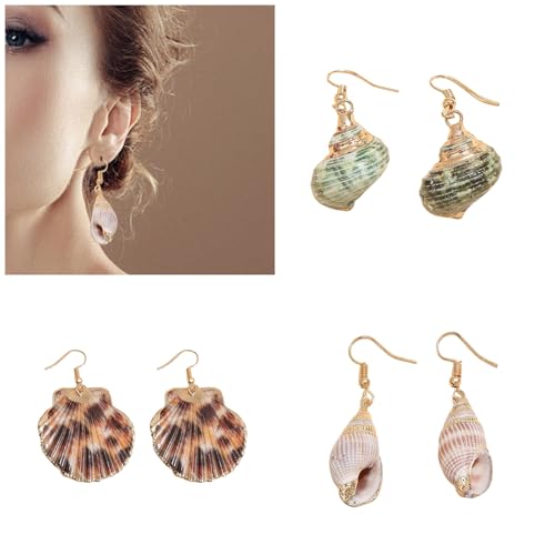 Elegante Muscheln Dangle Ohrringe Statement Accessoires Tropfen Stilvolle Anhänger Für Stilvolle Mädchen Inspirierten Schmuck Inspiriert von Rebellious