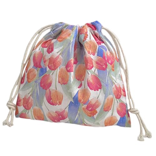 Fashion Flower Print Draw String Bag Damenmodet Bag Herren Toilitätsträger Für Die Organisation Von Lippenstift Toilettenartikeln Accessoire von Rebellious