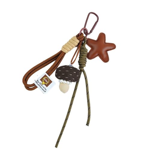 Leichte Sternbeutel Charme Stylish Geflochtenes Seil Keychain Metall Mode Keyring Alltag Verwenden Keychain Accessoire von Rebellious
