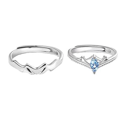 Paarringe Frauenringe Männer Ringe Passende Fingerringe Set Kupfermaterial Verstellbarer Hochzeit Schmuck Geschenke Offene Ringe Verstellbare Ringe Für Männer von Rebellious