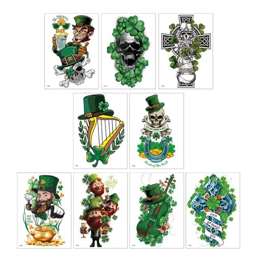 Patricks Day Tattooed Patricks Day Aufkleber Patrick's Day Temporäre Tattooed Aufkleber Irish Patricks Day Dekorationen Patrick Fake Tattooed Aufkleber von Rebellious