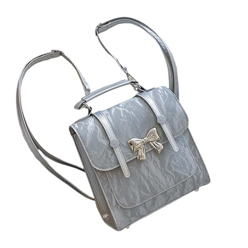 Pu Leder Rucksack Mit Verstellbarem Riemenstudent Schultasche Fashion Rucksack All Matching For Girl Fashion School Tasche PU Leder Reise Rack Pack Für Teenager Mädchen von Rebellious