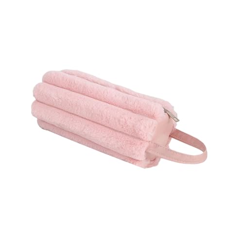 Rebellious Bleistiftkoffer Mit Großer Kapazität Mit Geräumigen Fächern Plüschstifte Beutel Beutel Stift Organisatoren Bag Travel Make Up Tasche Weiche Plüsch Stift Und Make Up Organisation von Rebellious