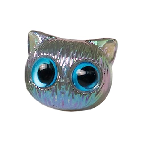 Rebellious Cartoon Big Eyed Bead Acryl Katze Lösche Abstandshalter Perle Handgefertigt von Rebellious