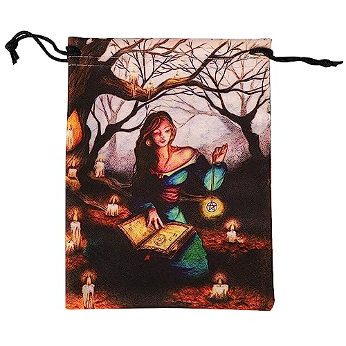 Rebellious Divinations Samt-Beutel für Karten, Würfel, Mini-Hochzeit, Tischdecke, Orakel, Kartenspiel, Schmuckaufbewahrung, Kordelzug, Tarot-Tasche, Mini-Kordelzug, Würfelbeutel, I von Rebellious