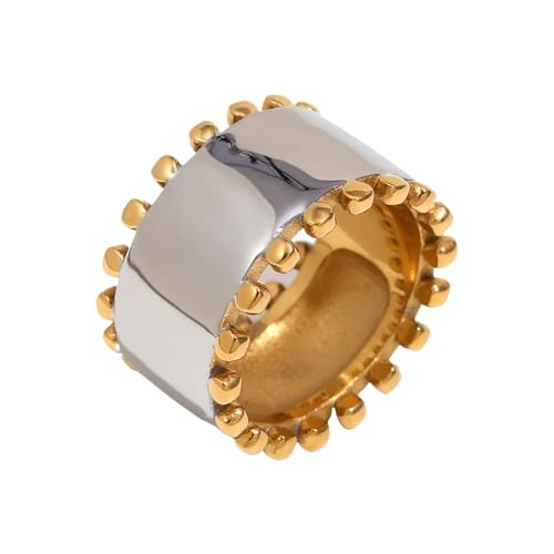 Rebellious Einfache Goldene Perlenakzent Ohrringe Finger Ringe Übertrieben Manschettenknopf Edelstahl Textur Soziales Sammeln Zubehör Einfache Accessoires Rebellious Einfache Goldene Perlenakzent Ohrringe Finger Ringe Übertrieben Manschettenknopf Edelstahl Textur Soziales Sammeln Zubehör Einfache Accessoires von Rebellious