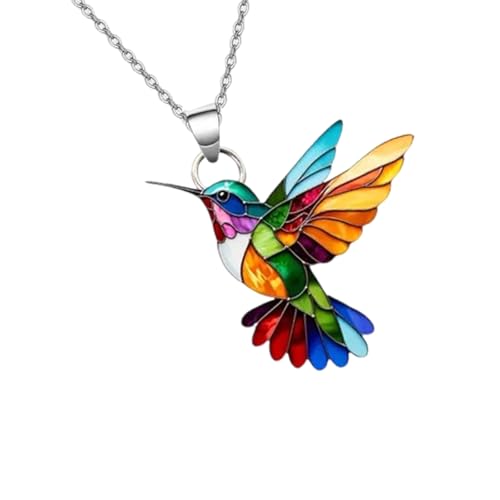 Rebellious Hummingbird Drop Ohrringe Anhänger Halskette Elegante Kolibri Designs Schmuck Acryltextur Für Damen Hummingbird Schmuck Geeignet von Rebellious