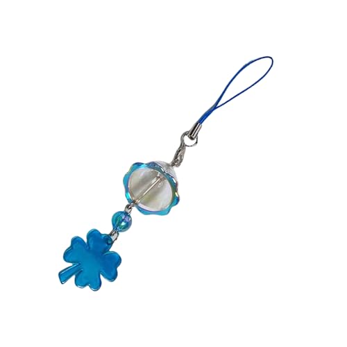 Rebellious Modischer Glücksklee-Charm, stabile Acryl-Handykette, vierblättriges, Glockenspiel-Anhänger für Handy-Dekorati von Rebellious