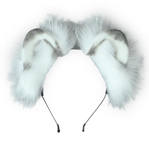 Rebellious Plüsch Katze Ohr Stirnband Cosplay Kostüm Hairhoop Party Requisiten Kopfschmuck Maskerade Kopfschmuck Mädchen Animation Zubehör Halloween Kostüm Zubehör von Rebellious