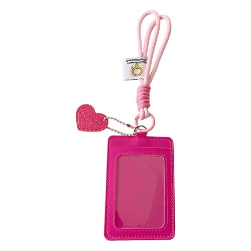Rebellious Süßigkeitenfarbe Photokardhalter PU Leder Kartenabdeckungen Mit Schlüsselbund Photokartenkoffer Abzeichenkarten Kreditkarten Beschützer Bushaltungshalter Schutzhülle Süßigkeiten Farbe von Rebellious