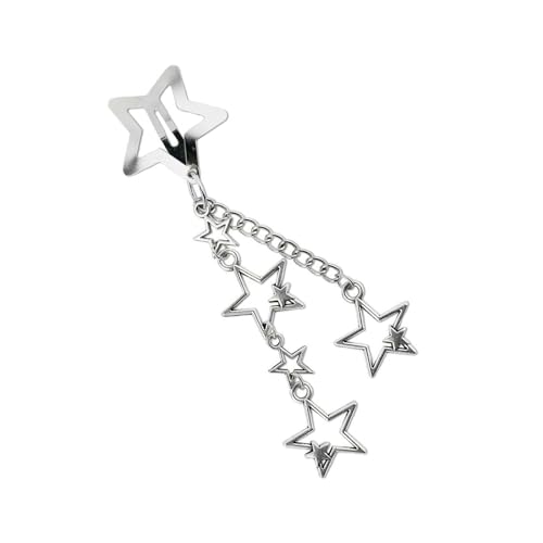 Rebellious Trendy Alloy Star Hair Accessoire Mit Kettenentwürfen Tragbar Um Ihre Stile Musikfestivals Und Versammlungen Party Haardekoration Zu Verbessern von Rebellious