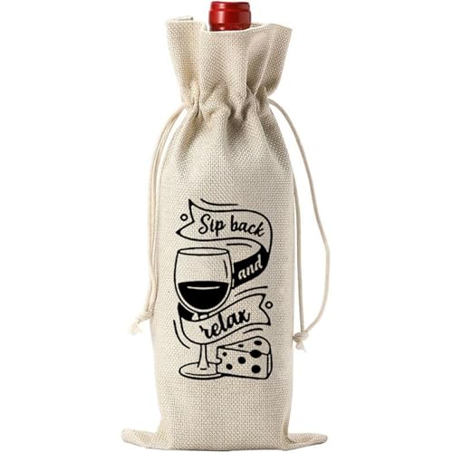 Rebellious Wiederverwendbare Leinenweinbeutel Für Weihnachtsfeier Wiederverwendbar von Rebellious