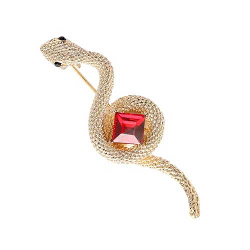 Rebellious Vintage Inspirierte Schlangenbrosche Kristallverzierung Pin Für Männer Und Frauen Accessoires Simulation Tierparty Accessoire Legierung Brosche Brosche von Rebellious