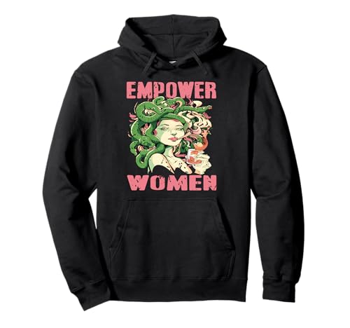 Starke Frauen Medusa Mythos Feminismus Humor Pullover Hoodie von Rebellischer Femininer Stil Stärke