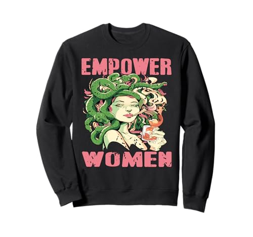 Starke Frauen Medusa Mythos Feminismus Humor Sweatshirt von Rebellischer Femininer Stil Stärke