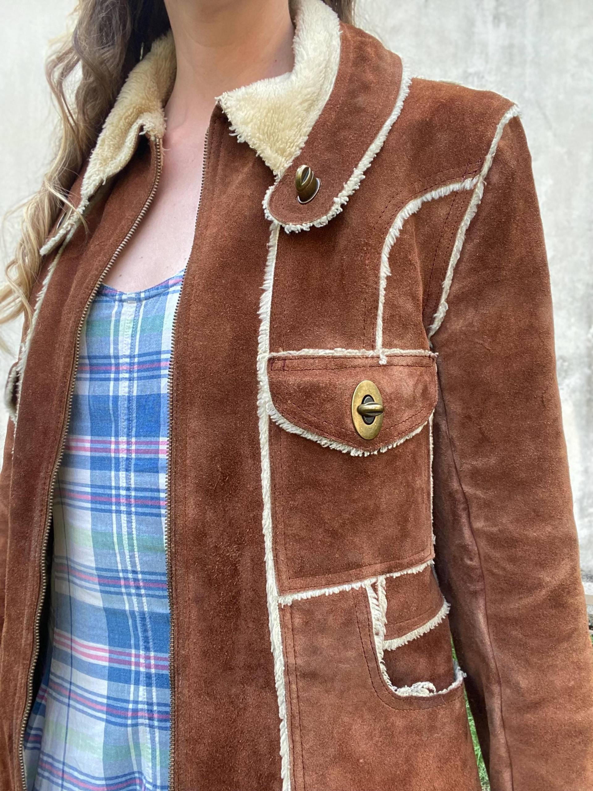 1970Er Jahre Lammfell Wildlederjacke Vintage Marlboro Western Style 1970Er Jahre Lammfell Wildlederjacke Vintage Marlboro Western Style von WeareCowboys