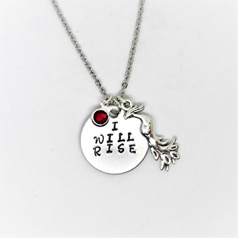 Buy 2 Get 3rd Free I Will Rise Anhänger Halskette/Phoenix Inspiration Motivation Genesung Angst Handmade Schmuck Buy 2 Get 3rd Free I Will Rise Anhänger Halskette/Phoenix Inspiration Motivation Genesung Angst Handmade Schmuck von Rebeltude