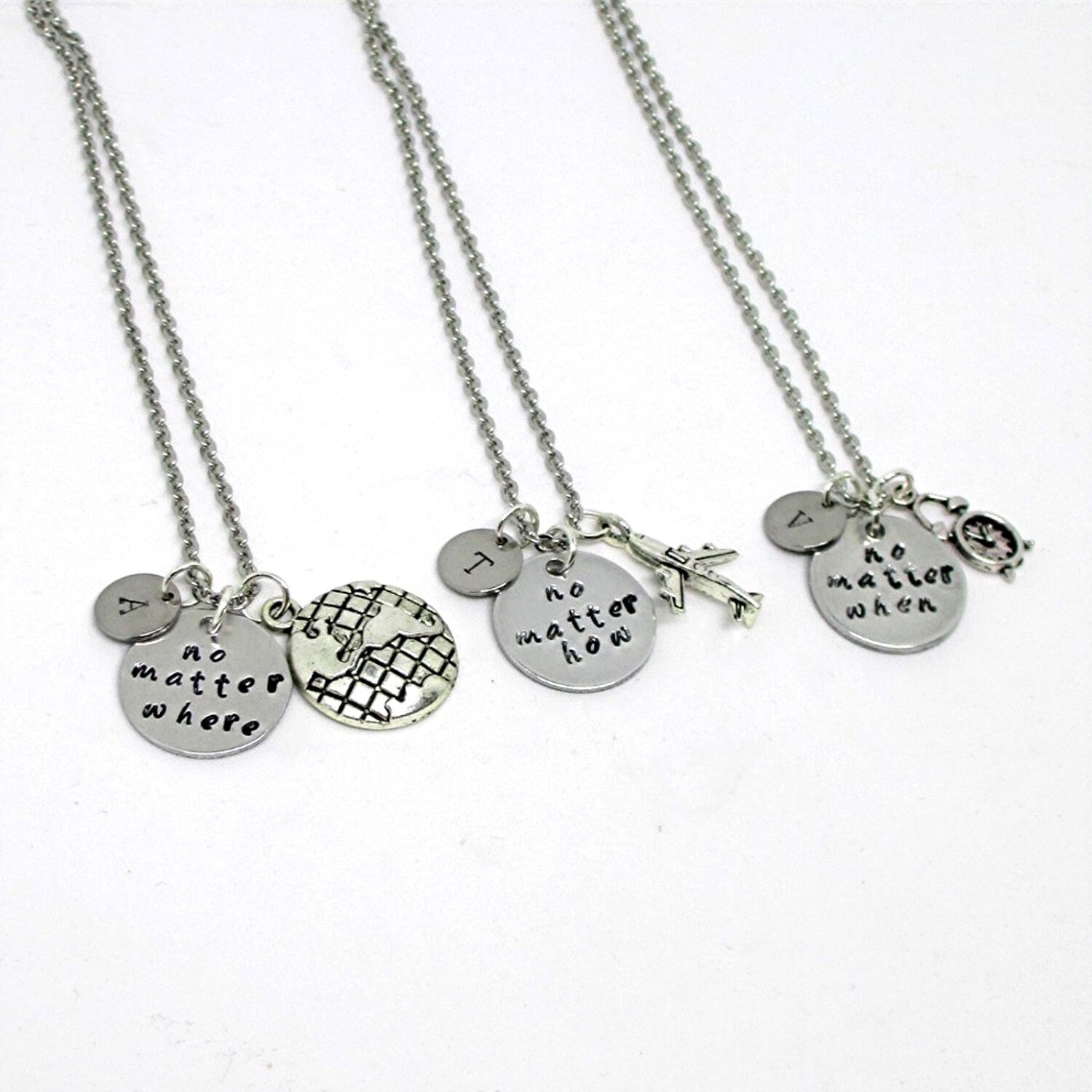 Buy 2 Get 3rd Free Long Distance Frienship/Paare/Personalisiertes Handstamped Set/ Egal Wo/Egal Wie/ Egal Wann/ Halsketten Buy 2 Get 3rd Free Long Distance Frienship/Paare/Personalisiertes Handstamped Set/ Egal Wo/Egal Wie/ Egal Wann/ Halsketten von Rebeltude