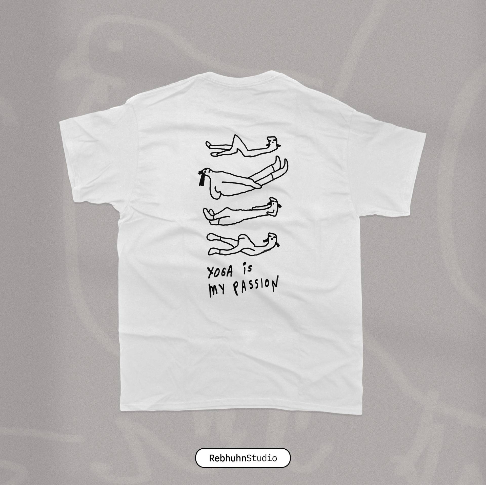 Yoga Is My Passion | T-Shirt Printed Oversize Unisex von RebhuhnStudio