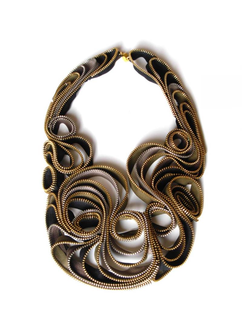 Die Himmel Und Erde Reißverschluss Halskette von ReborneJewelry