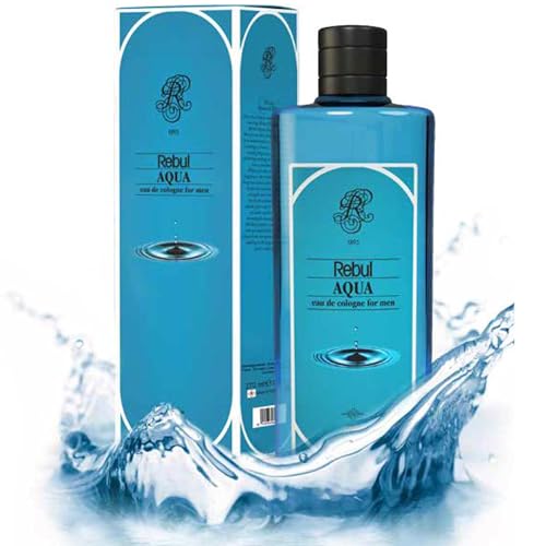 Rebul Aqua Eau de Cologne | Kölnisch Wasser für Herren Glasflasche 250ml After Shave, Cologne, Rasierwasser für Herren und Damen von Rebul
