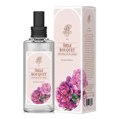 Rebul Bouquet Eau de Cologne | Kölnisch Wasser für Herren Glasflasche 100ml After Shave, Cologne, Rasierwasser für Herren und Damen von Rebul