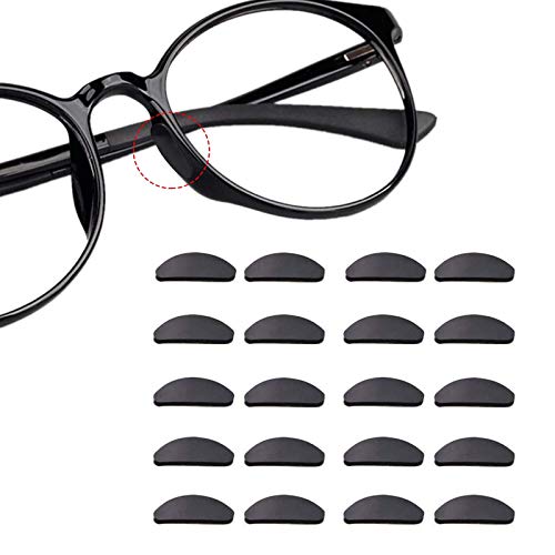 12 Paare Adhesive Nasenpads Anti Rutsch Silikon Brillen Pads für Gläser Sonnenbrille Brille (1 mm Schwarz) von Reccisokz