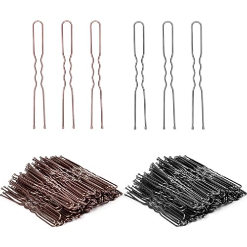 Reccisokz 100 Stück 7cm Damen-Haarspange Für U-Förmige,Hairpin,Damen-Haarspange Braune Haarspange Für Professionelle Mädchen Und Friseure von Reccisokz