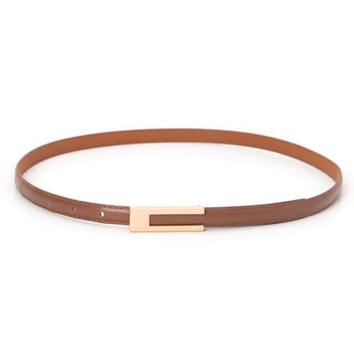 Reccisokz Gürtel Damen,Elastisch Damengürtel Dünner Pu-Ledergürtel Für Kleider Vintage Dünner Gürtel Klassischer Gürtel Eleganter Verstellbarer Schulterriemen Für Formelle Hosen Jeans Mantel von Reccisokz