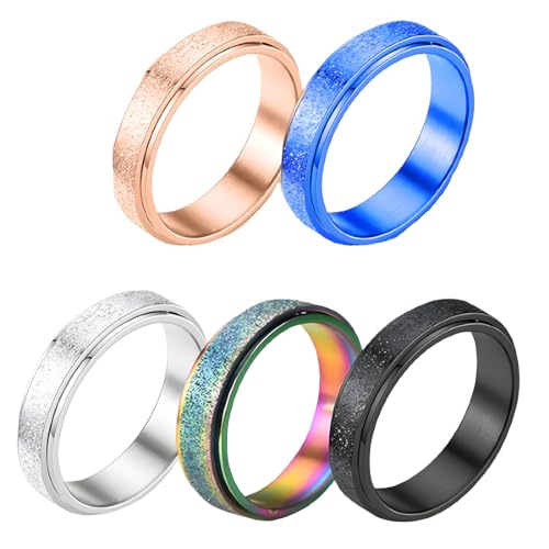 Reccisokz Rec 5 Stücke Fidget Ring für Damen Herren,Men's Rings,Fidget Spinner,Skill Ringe Reccisokz Rec 5 Stücke Fidget Ring für Damen Herren,Men's Rings,Fidget Spinner,Skill Ringe von Reccisokz