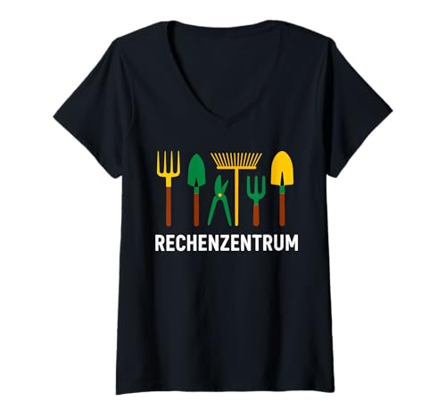 Damen Rechenzentrum Gärtner Natur Landschaftsgärtner Rechenzentrum T-Shirt mit V-Ausschnitt von Rechenzentrum Gärtner Shirt Gärtner Rechenzentrum