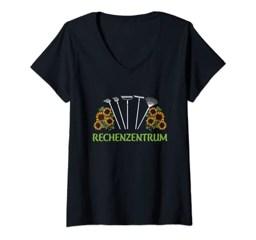 Damen Rechenzentrum Garten Gärtner Gartenarbeit Hobbygärtner T-Shirt mit V-Ausschnitt von Rechenzentrum Geschenke Für Gartenliebhaber