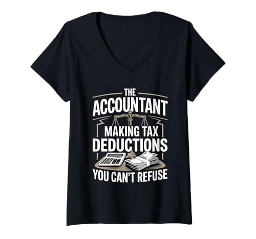 Damen Tax Deductions You Can't Refuse Accountant - T-Shirt mit V-Ausschnitt Damen Tax Deductions You Can't Refuse Accountant - T-Shirt mit V-Ausschnitt von Rechnungswesen Humorfinanziernerds