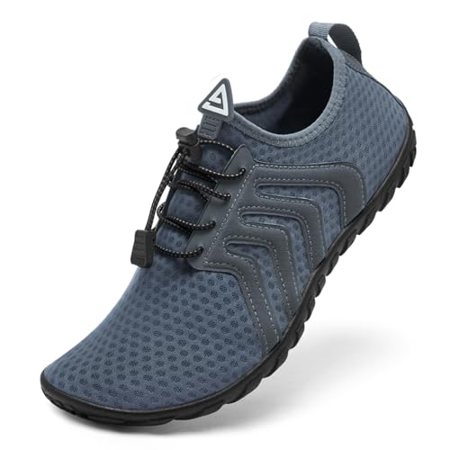 Rechtmien Herren Damen Wasserschuhe Aquaschuhe Schwimmen Strandschuhe, HD5401-Grau, 12.5 Women/11.5 Men Rechtmien Herren Damen Wasserschuhe Aquaschuhe Schwimmen Strandschuhe, HD5401-Grau, 12.5 Women/11.5 Men von Rechtmien