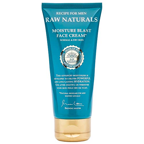 Raw Naturals Feuchtigkeitspflege Gesichtscreme | Intensive Feuchtigkeitspflege für Männer mit Kokos- und Haferölen | Beruhigend, feuchtigkeitsspendend & beruhigend für alle Actiongesichter | Naturprodukt von deinem pflegenden schwedischen Skincar von Recipe for Men Raw Naturals