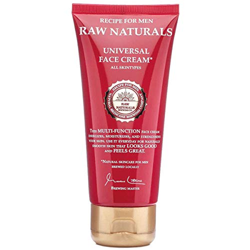 Raw Naturals Universal-Gesichtscreme | Multifunktions-Gesichtscreme für Männer | Energisiert, stärkt und spendet Feuchtigkeit | Naturprodukt aus Ihrer lokalen schwedischen Hautpflege-Mikrobrauerei | 100 ml von Recipe for Men Raw Naturals