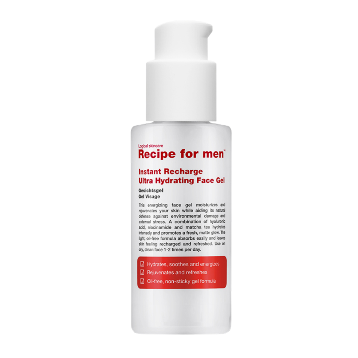 Recipe For Men Instant Recharge Ultra Hydrating Face Gel Recipe For Men Instant Recharge Ultra Hydrating Face Gel von Recipe for men