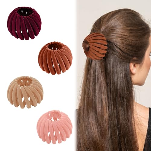 Bird Nest Haarspangen Damen – Expandable Haarklammer für Pferdeschwanz, Haarspangen Damen Dünnes Haar, Haarspange Groß für Dickes, Feines, Lockiges Haar, Haarklammer Damen (Set 2) von Recitem