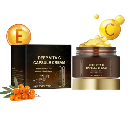 Deep Vitamin C Golden Capsule Face Moisturizer - Anti-Aging Liposome Capsules für strahlende Haut - Transparente Gel-Feuchtigkeitscreme für intensive Hydration - Gesichtscreme Damen (1 Pcs, M) von Recitem