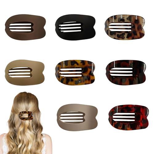 Entenschnabel Haarspange Damen, Flache Haarklammern 2025 Neu Hair Clips Haarspange Flach French Hair Pin Sicherer Halt Innenzähne Haarspangen Mädchen für Frauen Dickes Dünnes Haar (A) von Recitem